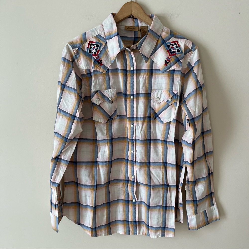 Wrangler Pearl Snap Embroidered Shirt Size XL